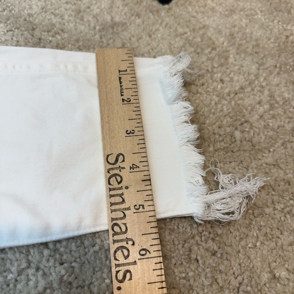 Madewell 10" High-Rise Skinny Jeans Pure White: Step-Hem Edition Summer Pants 26 - Picture 12 of 14